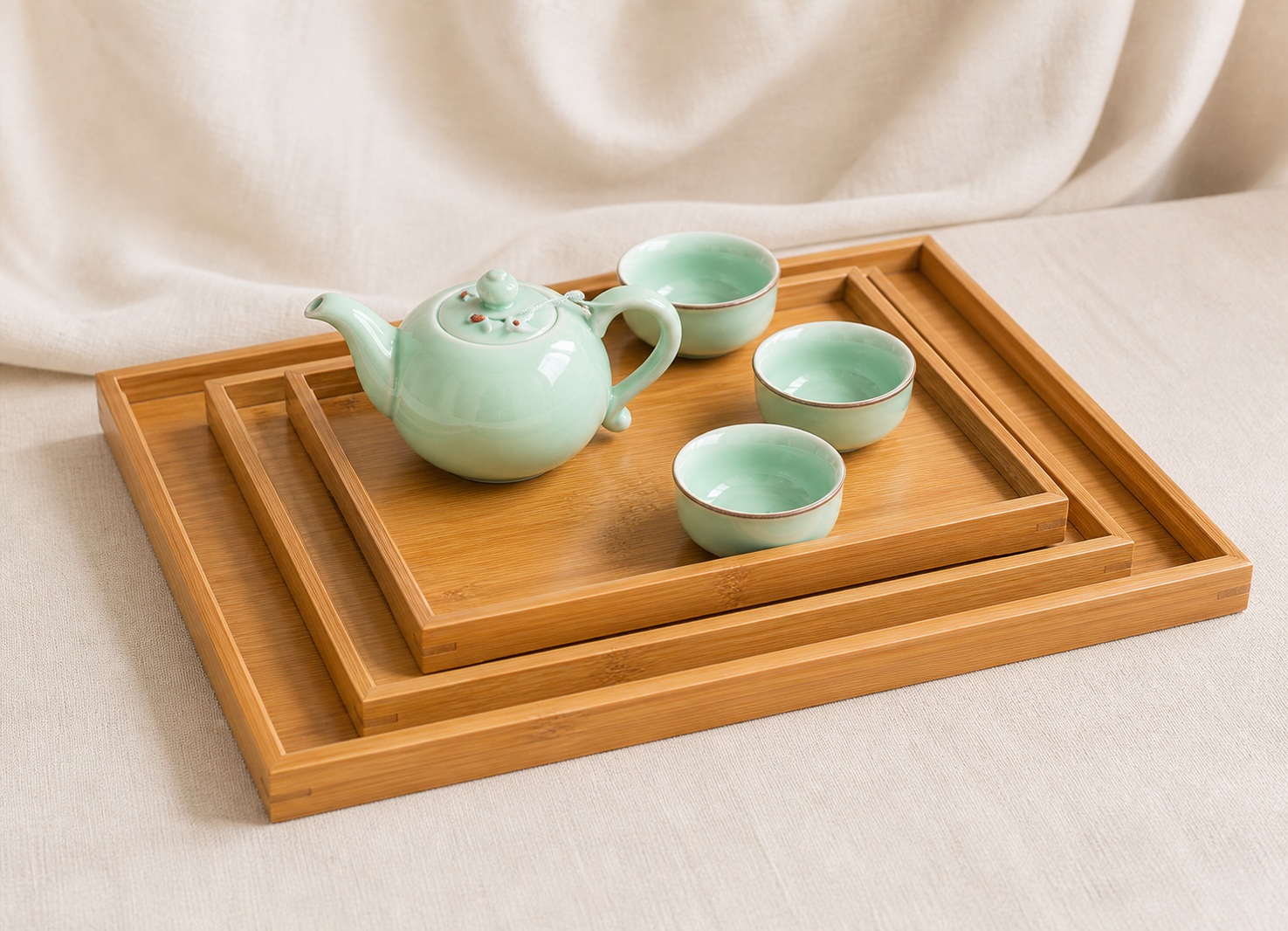 Bamboo tea trays